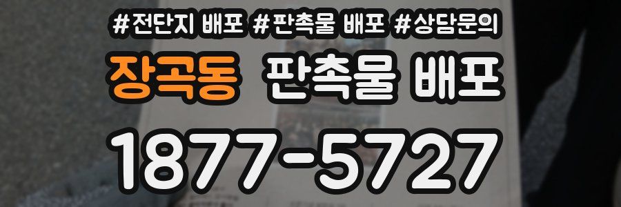 장곡동 판촉물 배포