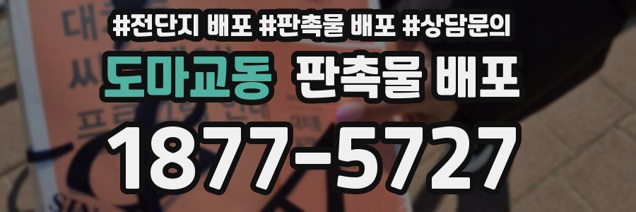 도마교동 판촉물 배포