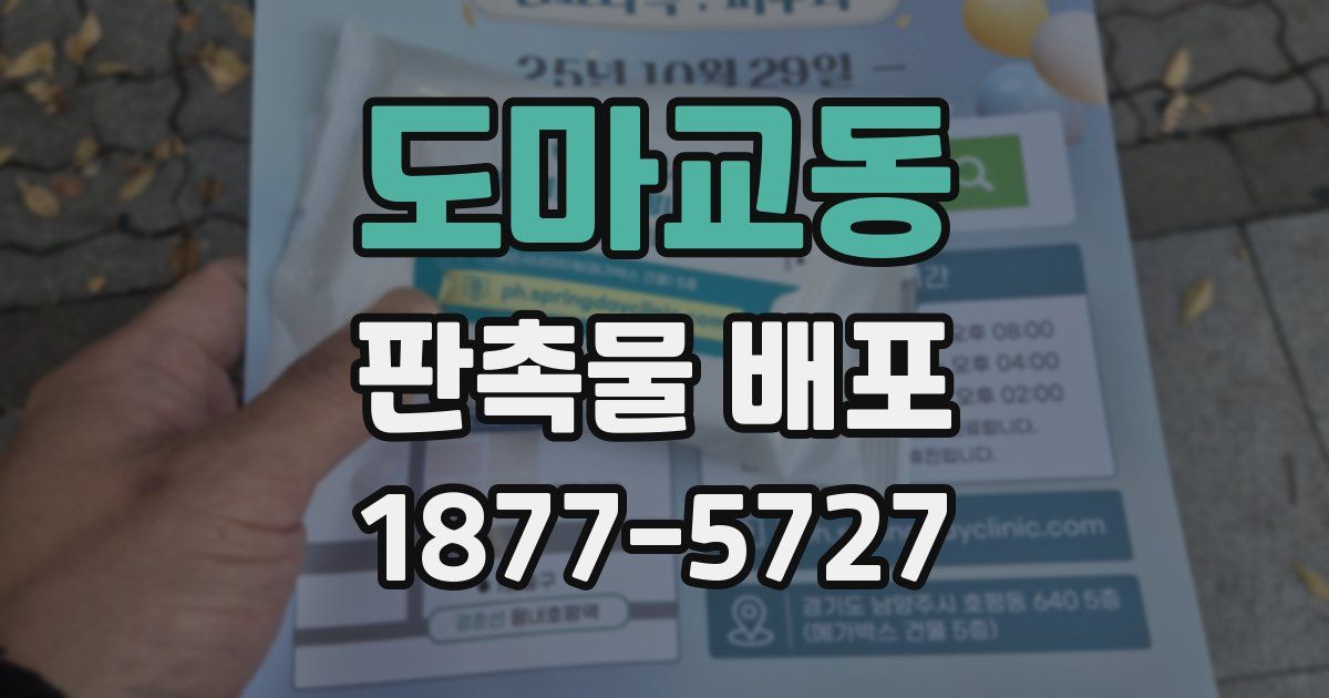 도마교동 판촉물 배포
