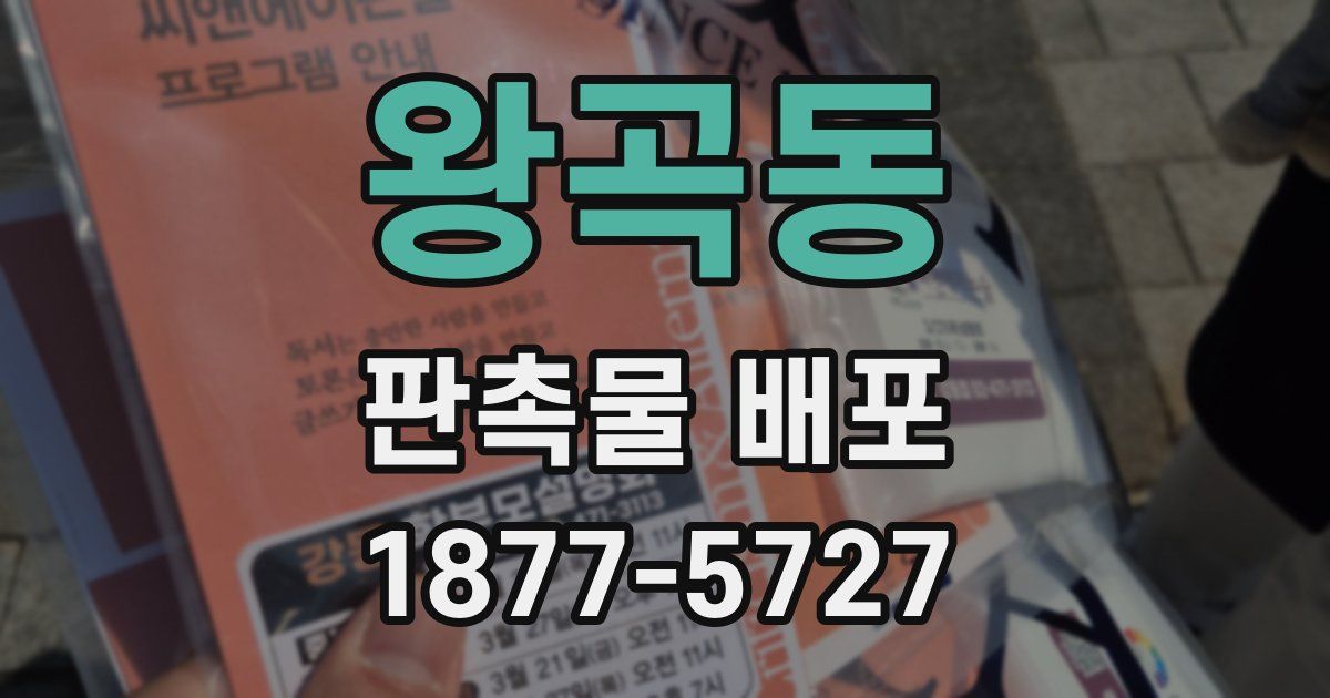 왕곡동 판촉물 배포