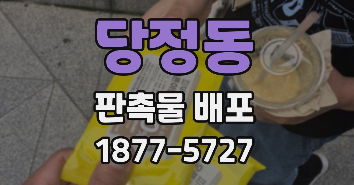 당정동 판촉물 배포