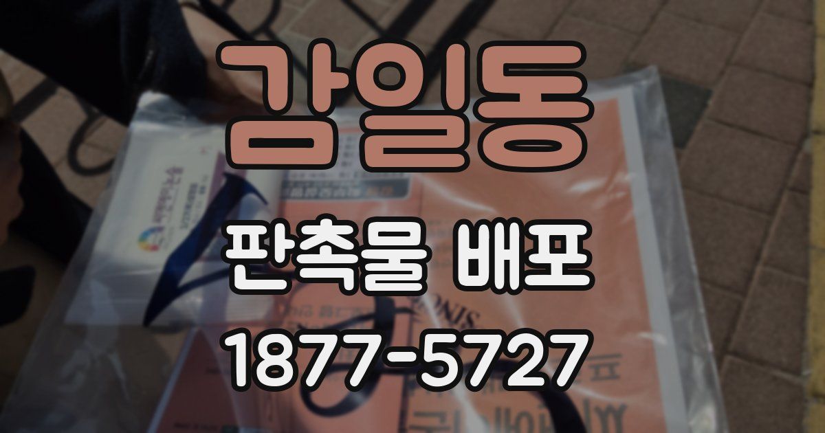 감일동 판촉물 배포