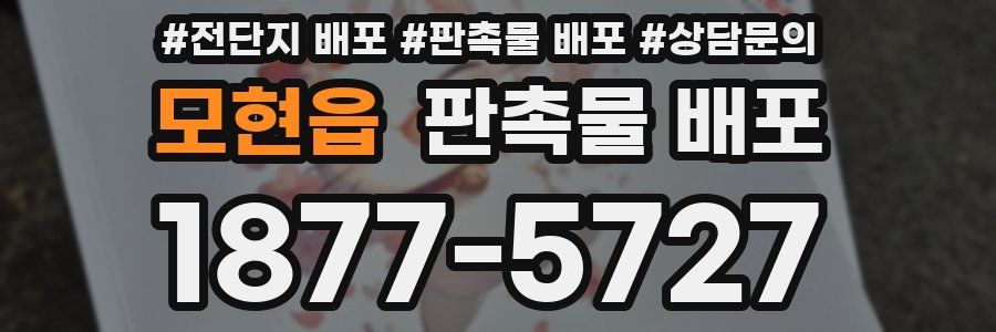모현읍 판촉물 배포