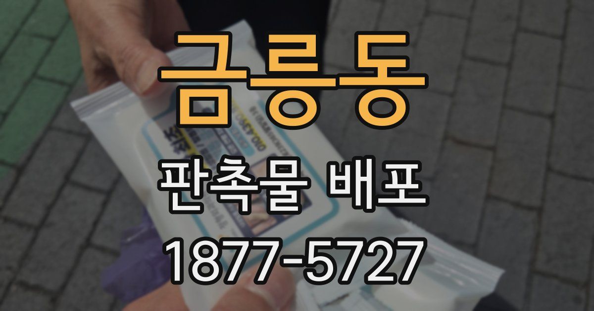 금릉동 판촉물 배포