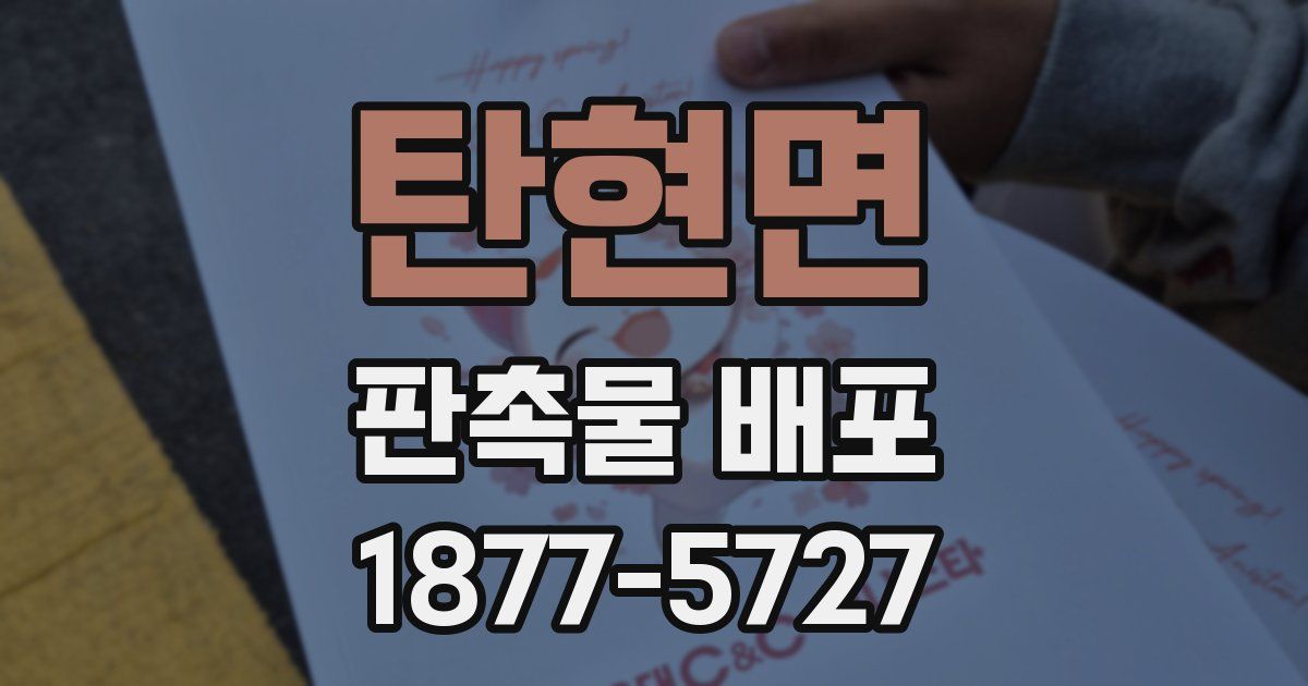 탄현면 판촉물 배포
