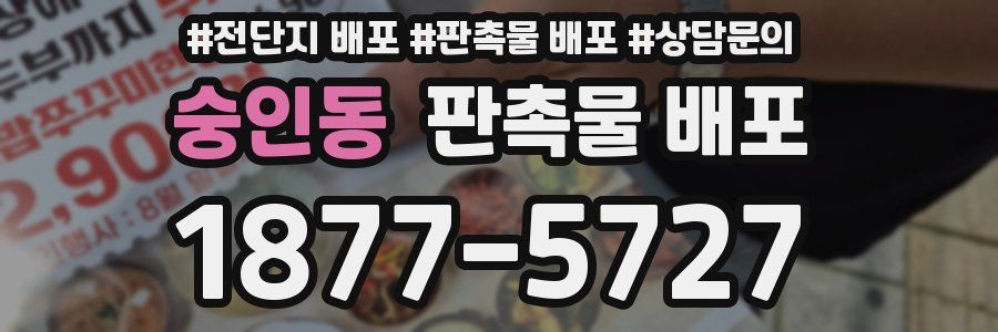숭인동 판촉물 배포