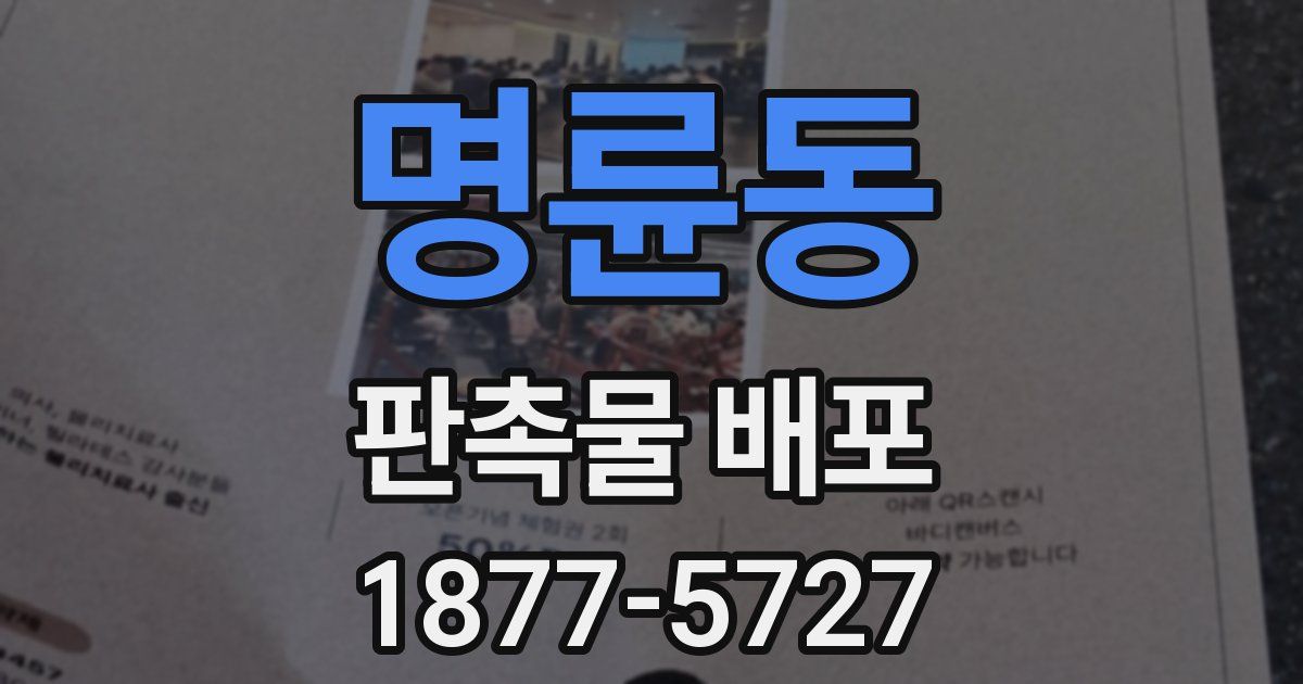 명륜동 판촉물 배포