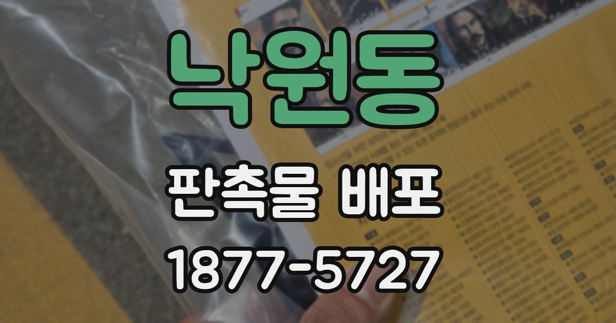 낙원동 판촉물 배포