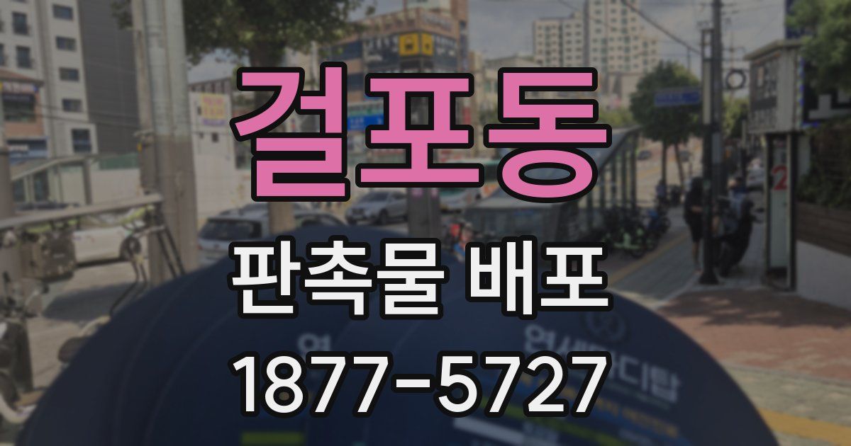 걸포동 판촉물 배포