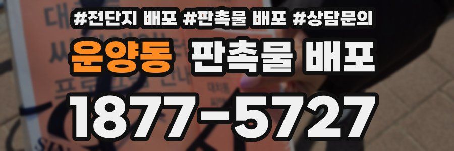 운양동 판촉물 배포