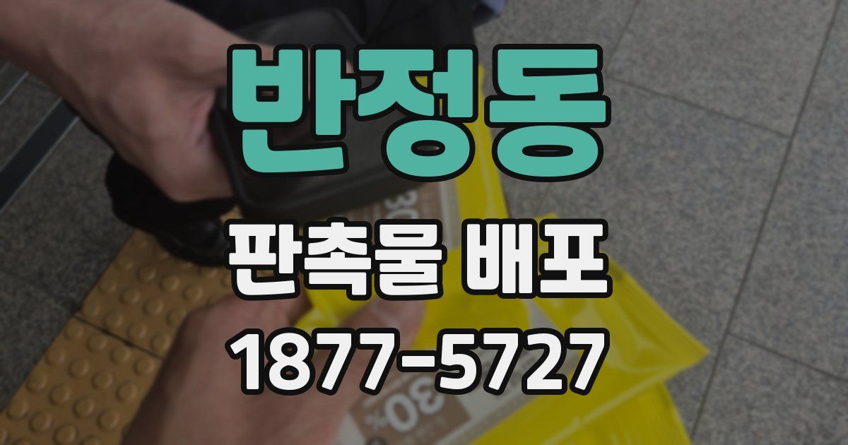 반정동 판촉물 배포