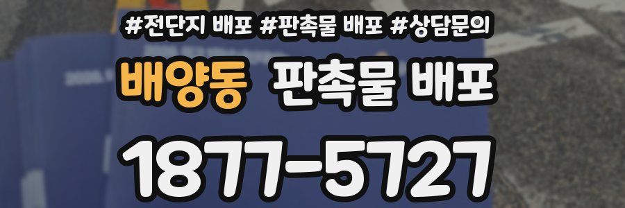 배양동 판촉물 배포