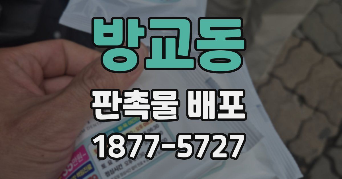 방교동 판촉물 배포