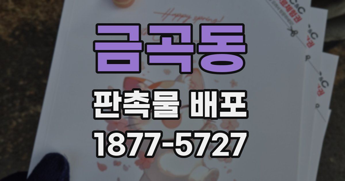 금곡동 판촉물 배포