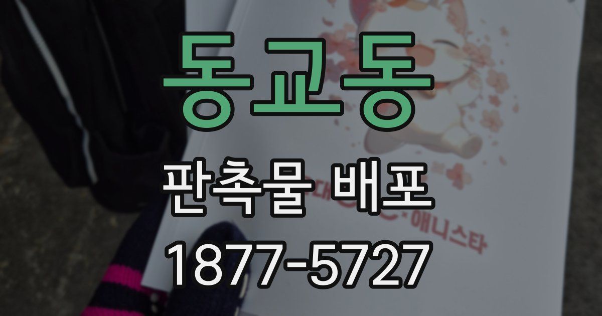 동교동 판촉물 배포