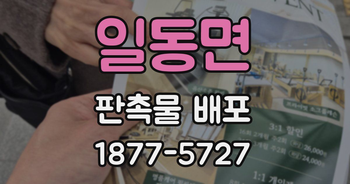 일동면 판촉물 배포