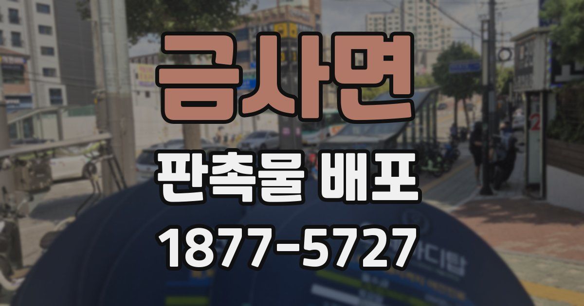 금사면 판촉물 배포