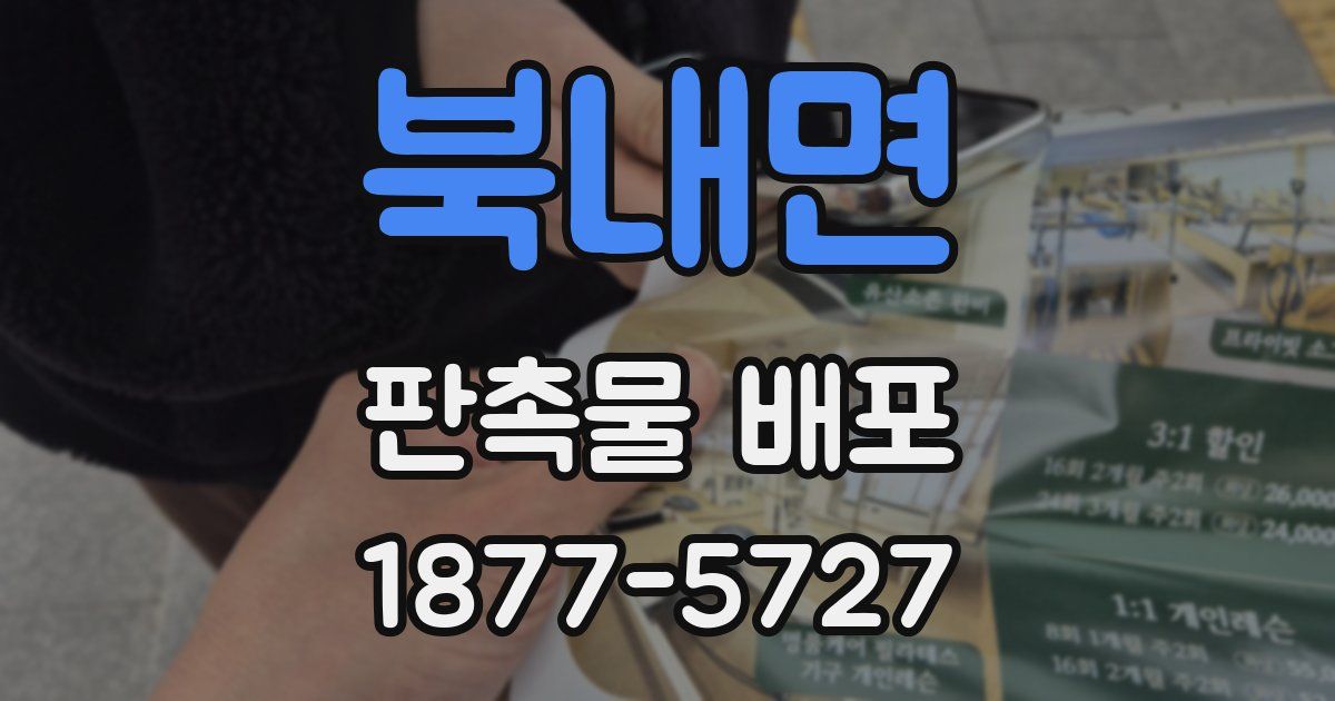북내면 판촉물 배포
