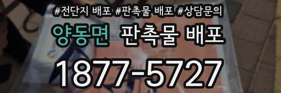양동면 판촉물 배포