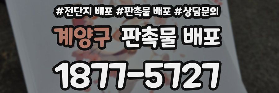 계양구 판촉물 배포
