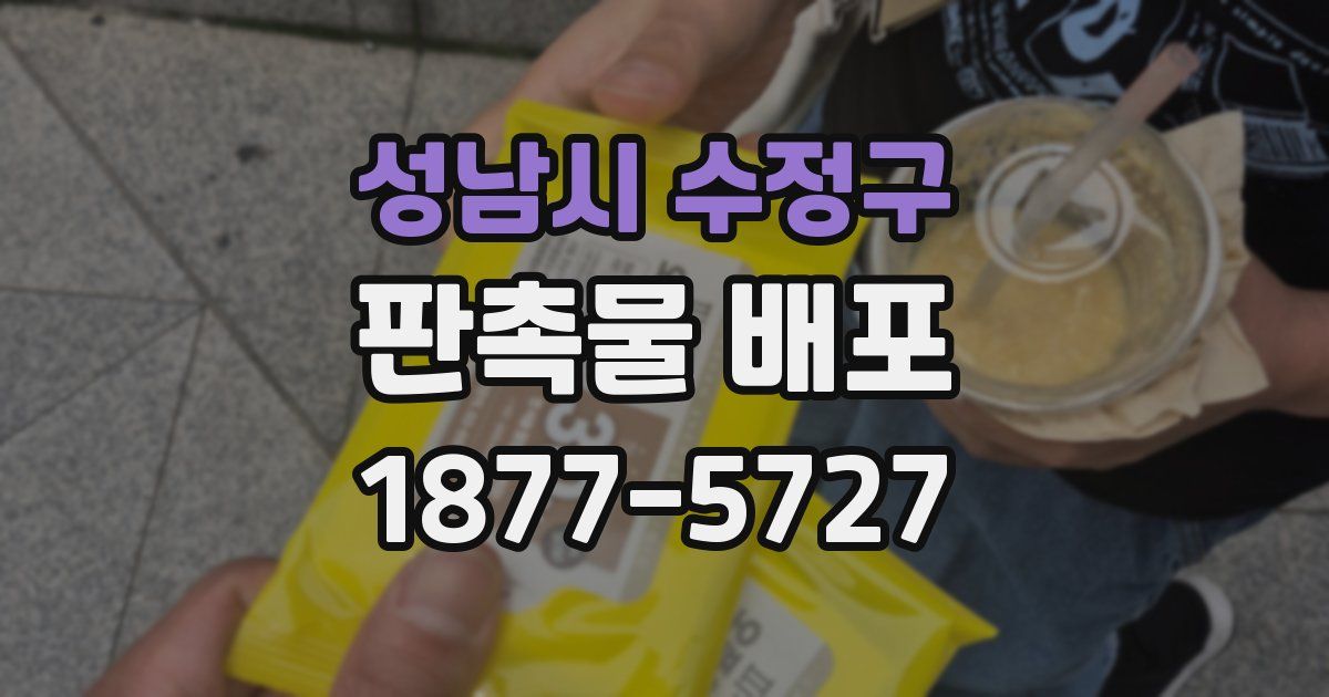 성남시 수정구 판촉물 배포