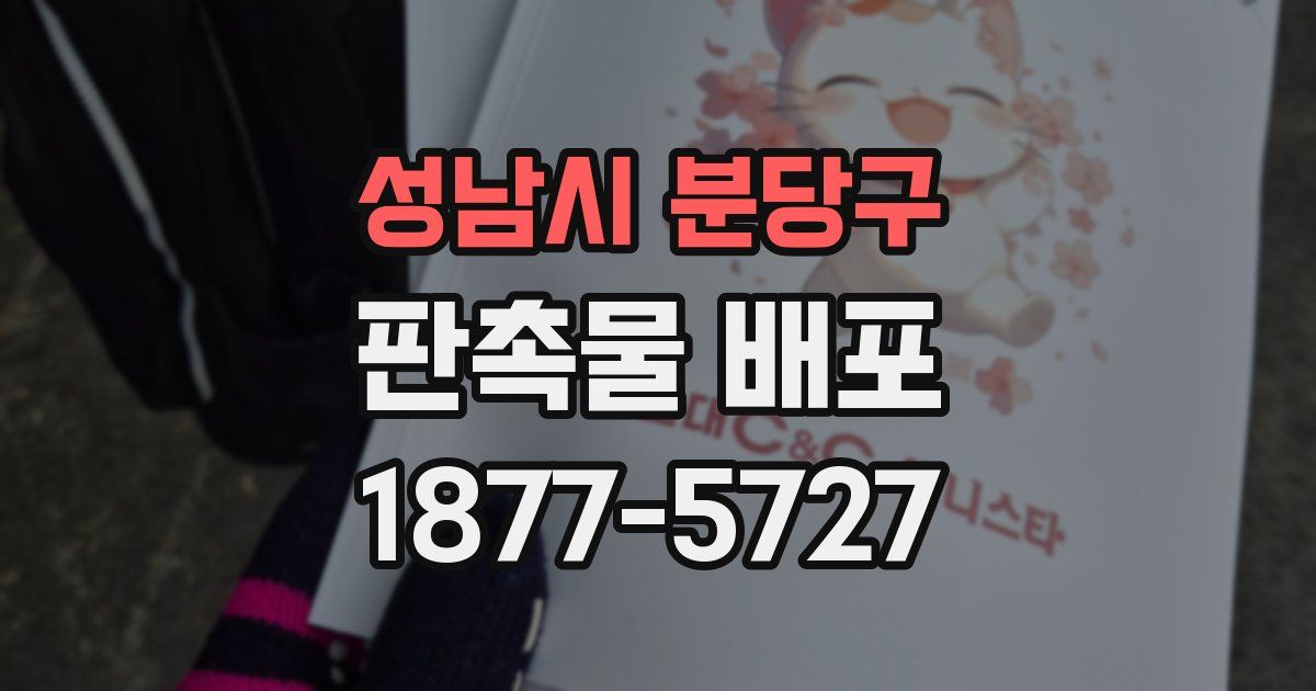 성남시 분당구 판촉물 배포