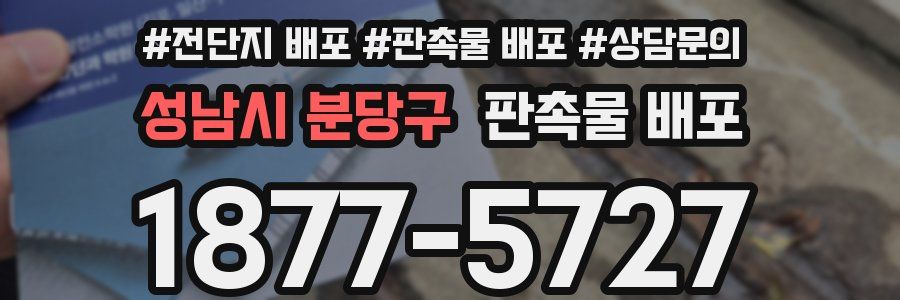 성남시 분당구 판촉물 배포