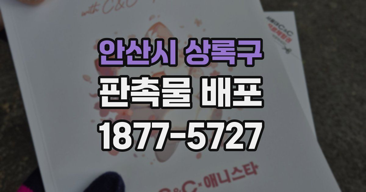 안산시 상록구 판촉물 배포