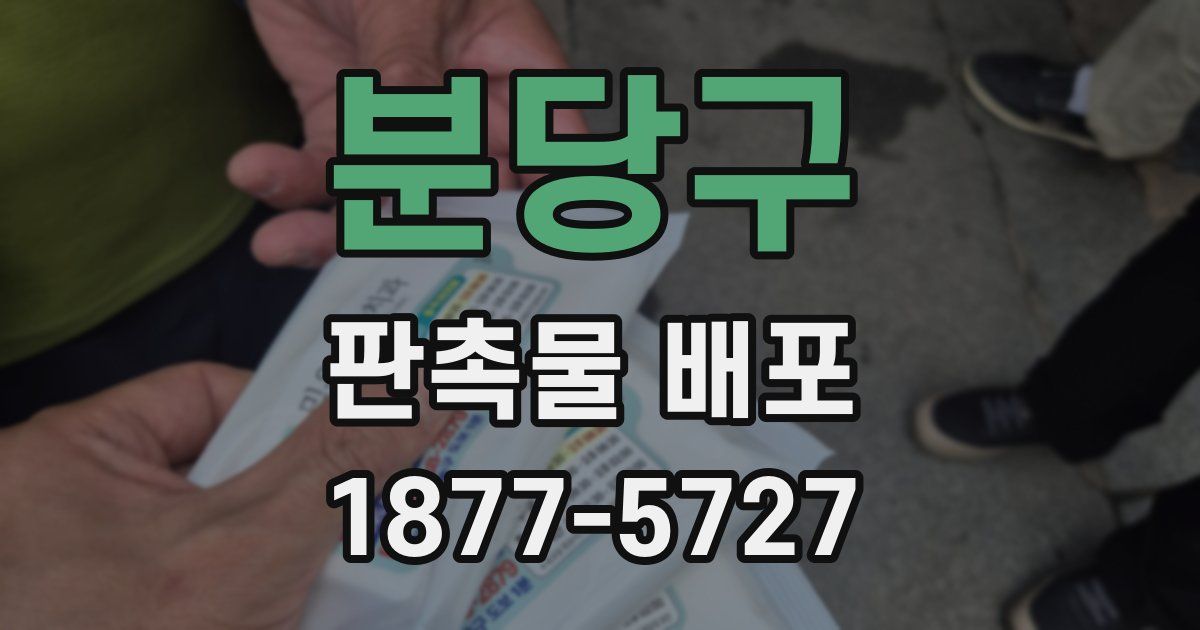 분당구 판촉물 배포