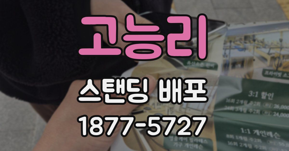 고능리 스탠딩 배포