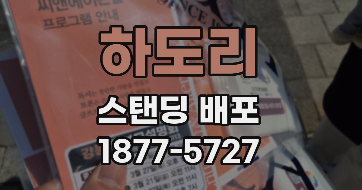하도리 스탠딩 배포