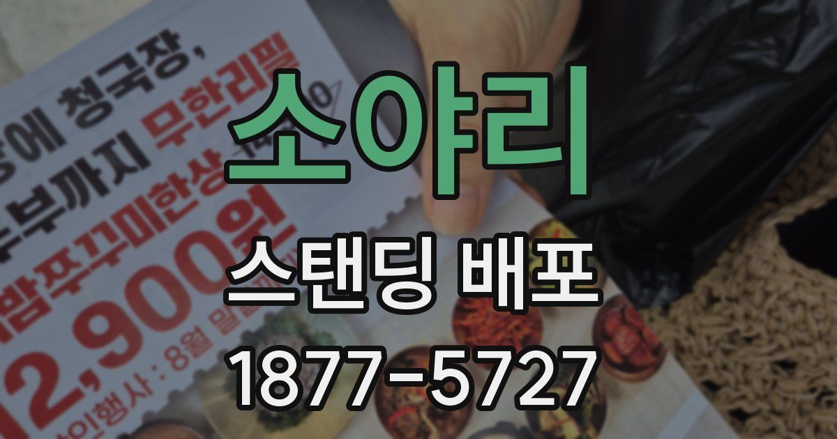 소야리 스탠딩 배포