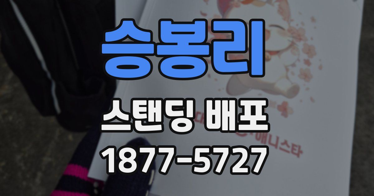 승봉리 스탠딩 배포
