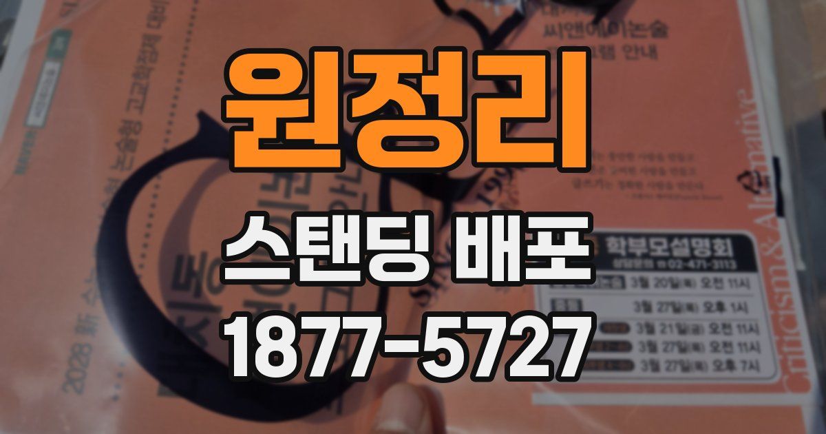 원정리 스탠딩 배포