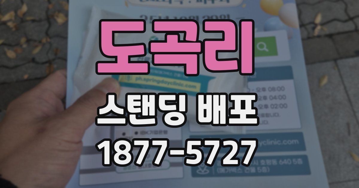 도곡리 스탠딩 배포