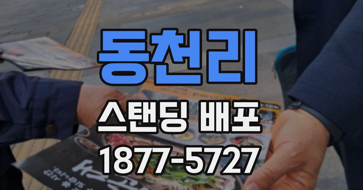 동천리 스탠딩 배포