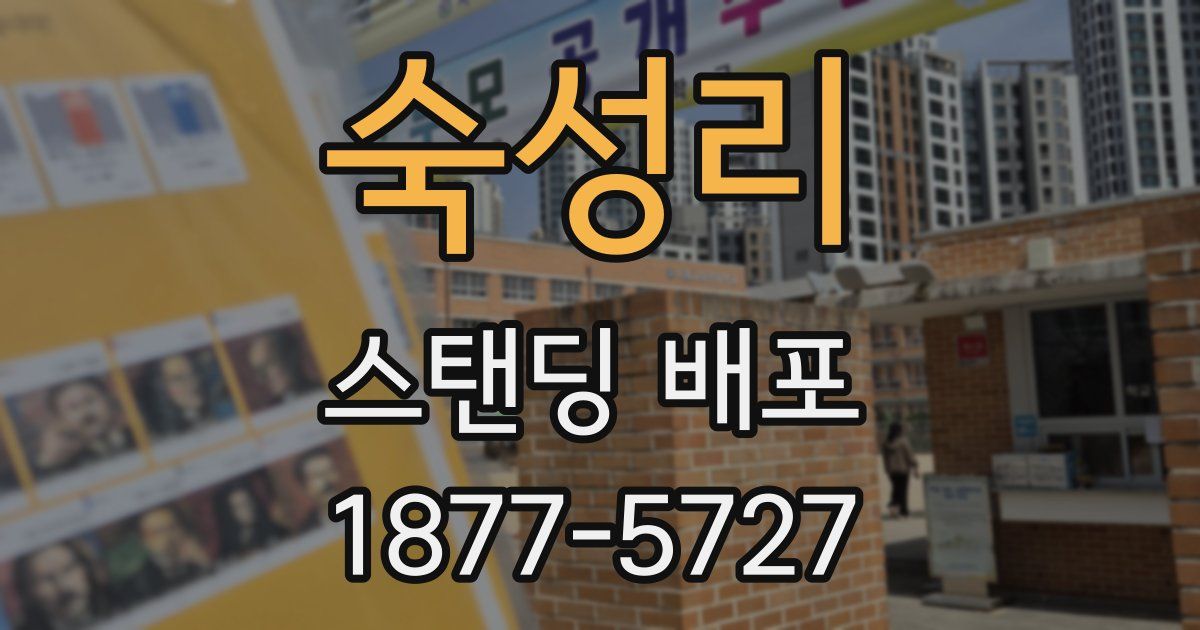 숙성리 스탠딩 배포