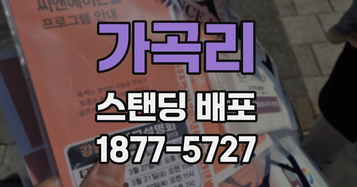 가곡리 스탠딩 배포