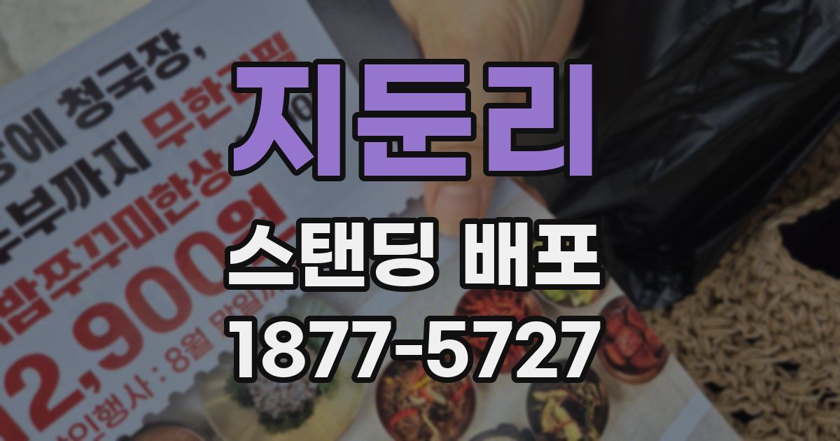 지둔리 스탠딩 배포