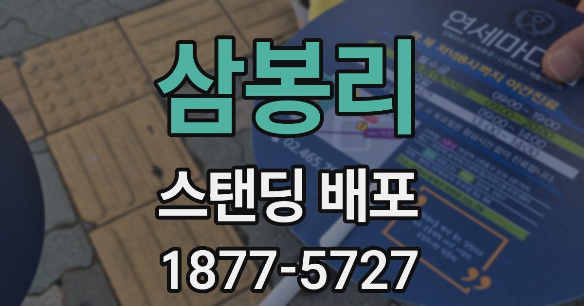 삼봉리 스탠딩 배포