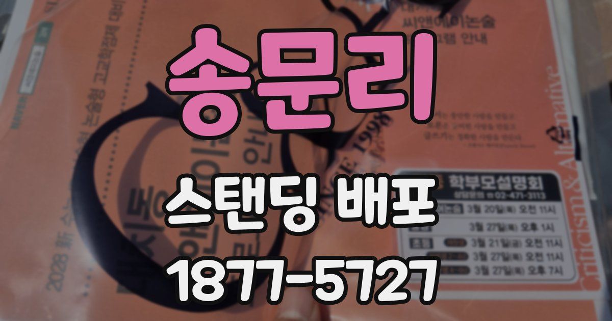 송문리 스탠딩 배포