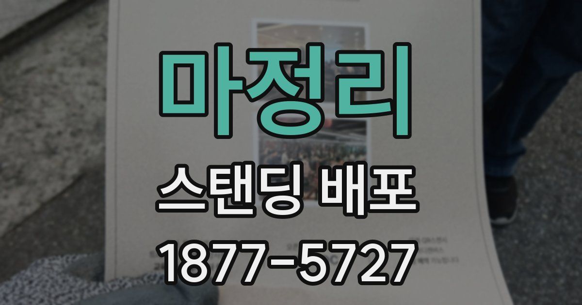 마정리 스탠딩 배포