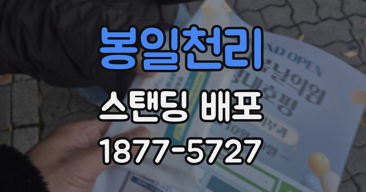 봉일천리 스탠딩 배포