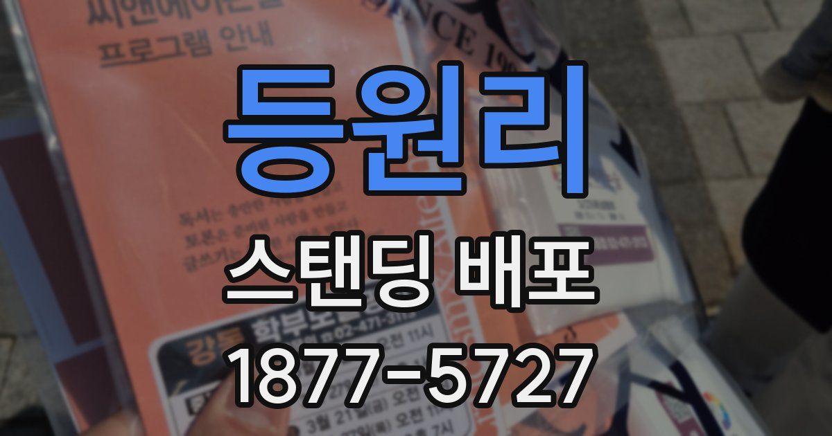 등원리 스탠딩 배포