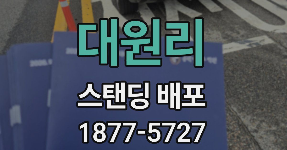 대원리 스탠딩 배포
