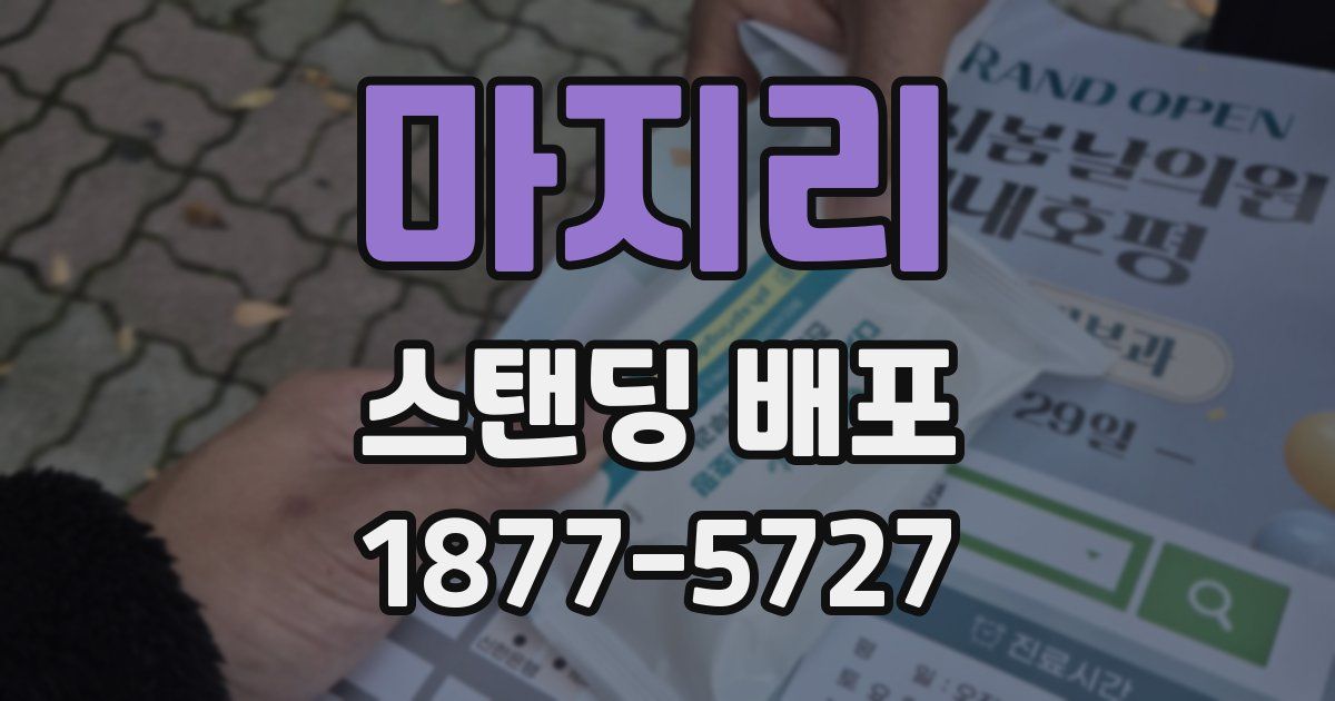 마지리 스탠딩 배포