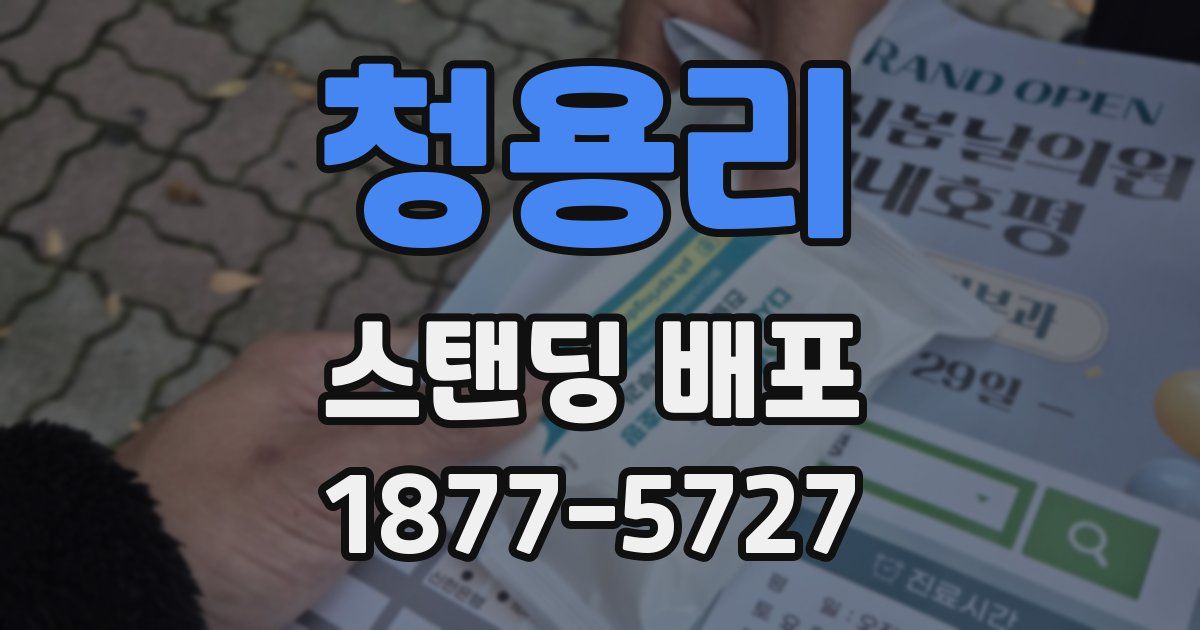 청용리 스탠딩 배포