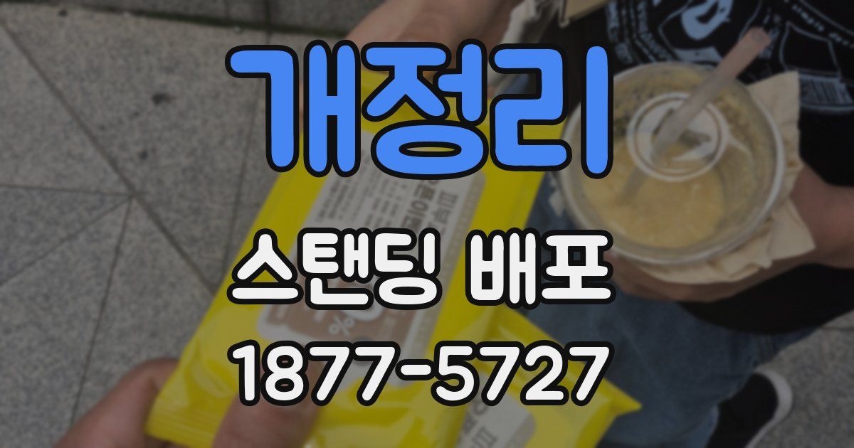 개정리 스탠딩 배포