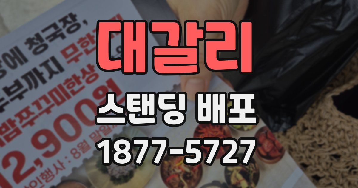 대갈리 스탠딩 배포