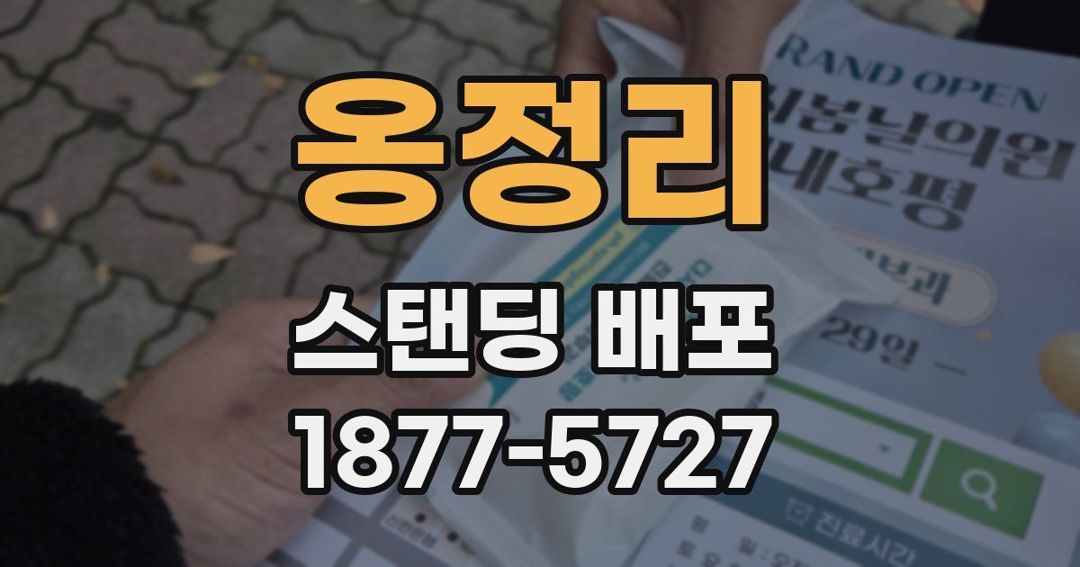 옹정리 스탠딩 배포
